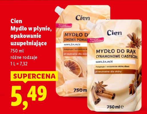 Cien Mydło w płynie, opakowanie uzupełniające