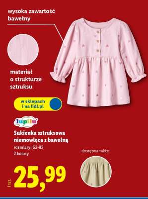 Sukienka sztruksowa niemowlęca z bawełną