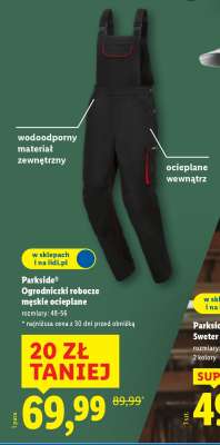 Parkside® Ogrodniczki robocze męskie ocieplane