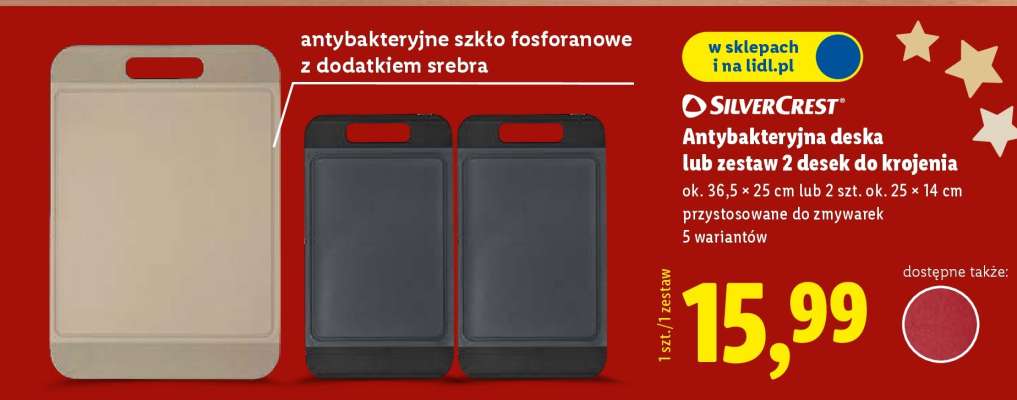 Antybakteryjna deska lub zestaw 2 desek do krojenia