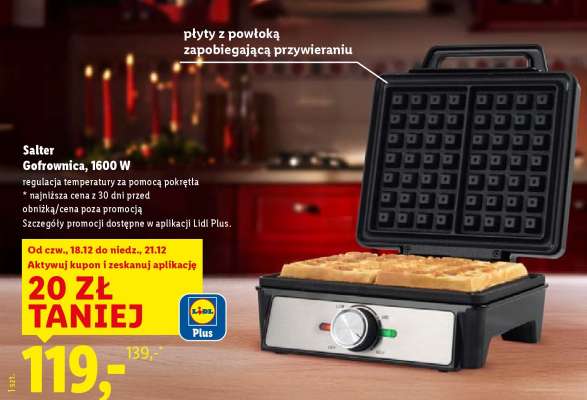 Salter Gofrownica, 1600 W