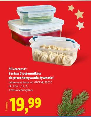 Silvercrest Zestaw 3 pojemników do przechowywania żywności