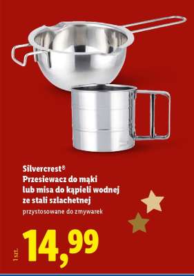 Silvercrest Przesiewacz do mąki lub misa do kąpieli wodnej