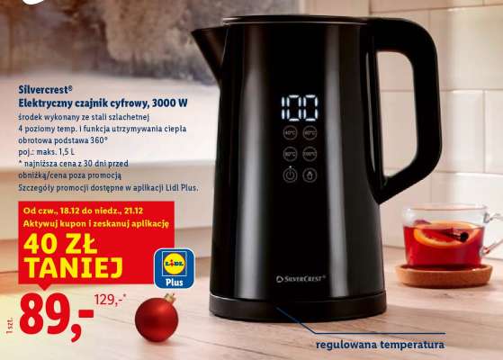 Silvercrest® Elektryczny czajnik cyfrowy, 3000 W