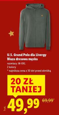 U.S. Grand Polo dla Livergy Bluza dresowa męska