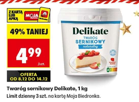 Twaróg sernikowy Delikate, 1 kg