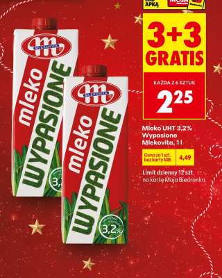MLEKO UHT 3,2 WYPASIONE MLEKOVITA 1 L