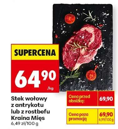 Stek wołowy z antrykotu lub z rostbefu Kraina Mies