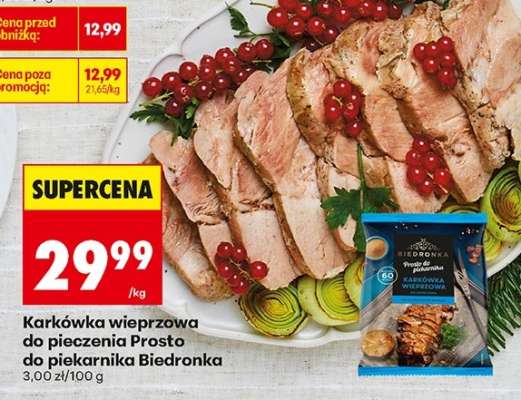 Karkówka wieprzowa do pieczenia Prosto do piekarnika Biedronka