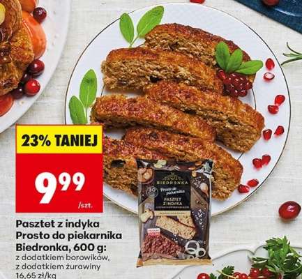 Pasztet z indyka Prosto do piekarnika Biedronka, 600 g