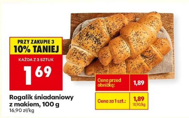 Rogalik śniadaniowy z makiem, 100 g