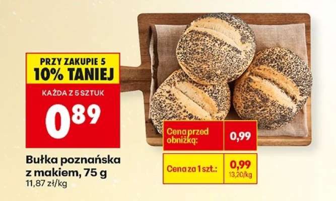 Bułka poznańska z makiem, 75 g