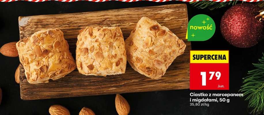 Ciastko z marcepanem i migdałami, 50 g