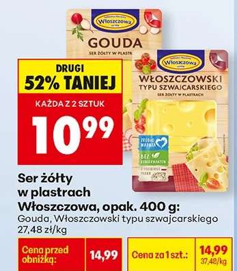 Ser żółty w plastrach Włoszczowa, opak. 400 g