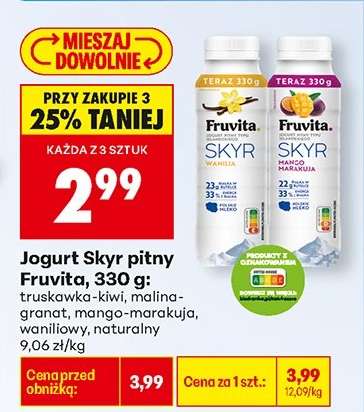 Jogurt Skyr pitny Fruvita, 330 g