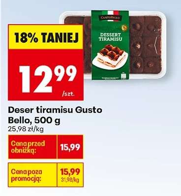 Deser tiramisu Gusto Bello 500 g