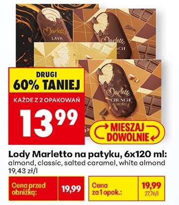 Lody Marletto na patyku, 6x120 ml