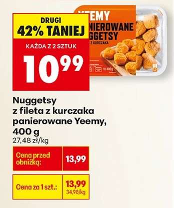 Nuggetsy z fileta z kurczaka panierowane Yeemy, 400 g