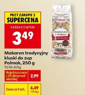 Makaron tradycyjny kluski do zup Polmak, 250 g