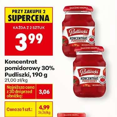 Koncentrat pomidorowy 30% Pudliszki, 190 g