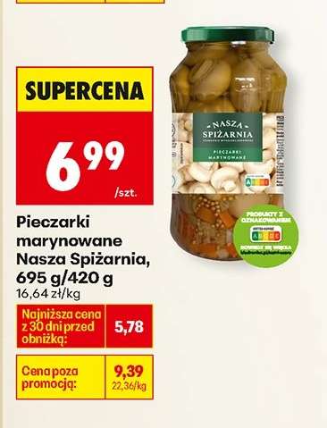 Pieczarki marynowane Nasza Spiżarnia, 695 g/420 g