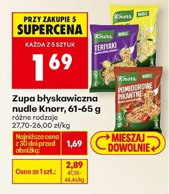 Zupa błyskawiczna nudle Knorr, 61-65 g