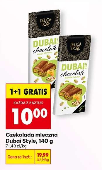 Czekolada mleczna Dubai Style, 140 g
