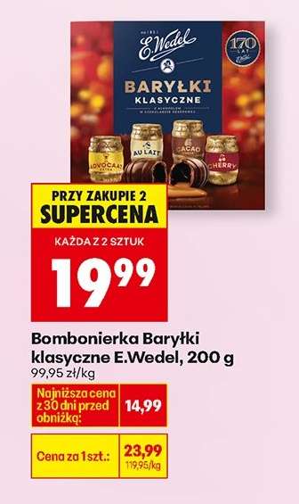 Bombonierka Baryłki klasyczne E.Wedel, 200 g