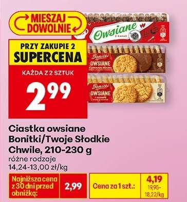 Ciastka owsiane Bonitki/Twoje Słodkie Chwile, 210-230 g