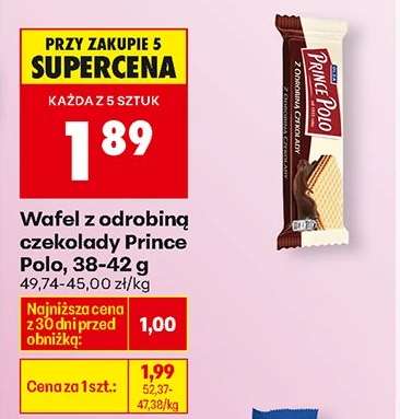 Wafel z odrobiną czekolady Prince Polo, 38-42 g