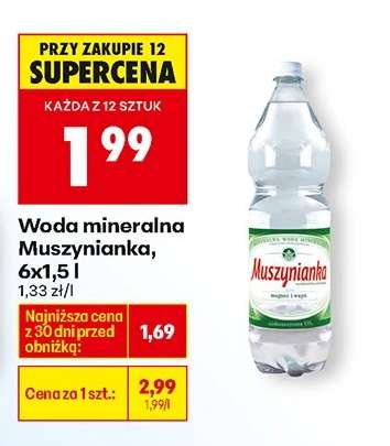 Woda mineralna Muszynianka, 6x1,5 l
