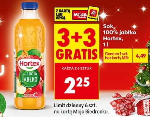 Sok 100% jabłko Hortex, 1l