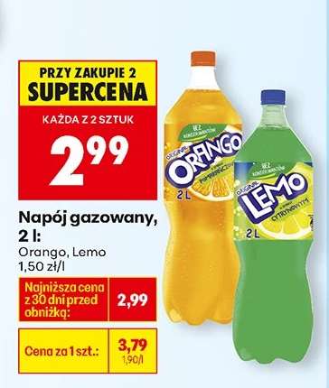 Napój gazowany, 2 l: Orango, Lemo