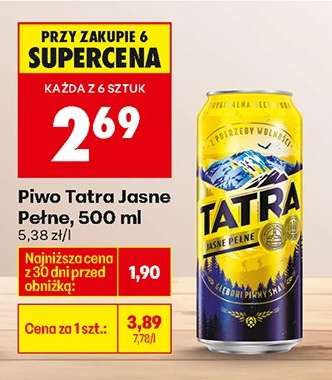PIWO TATRA JASNE PEŁNE 500 ML