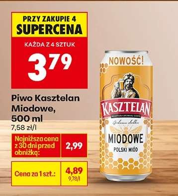 Piwo Kasztelan Miodowe, 500 ml