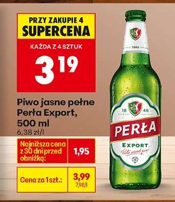Piwo jasne pełne Perła Export, 500 ml