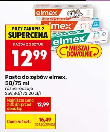 Pasta do zębów elmex, 50/75 ml