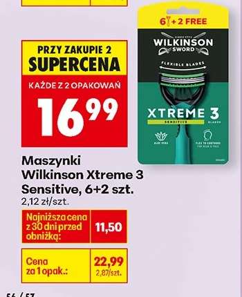 Maszynki Wilkinson Xtreme 3 Sensitive, 6+2 szt.