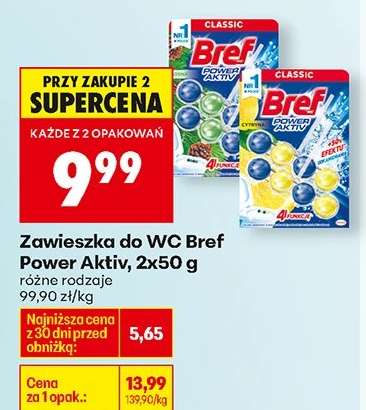 Zawieszka do wc Bref Power Aktiv 2x50 g