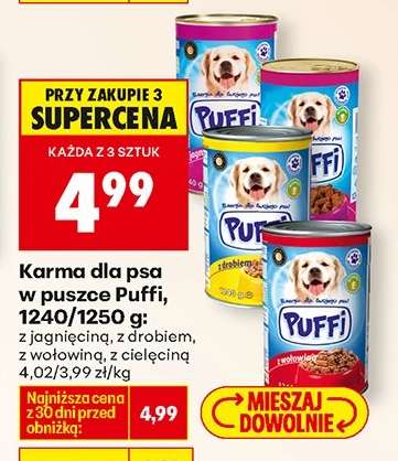 Karma dla psa w puszce Puffi, 1240/1250 g
