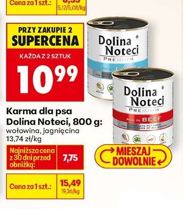 Karma dla psa Dolina Noteci, 800 g: wołowina, jagnięcina