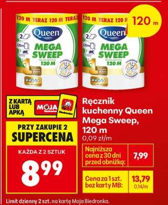 Ręcznik kuchenny Queen Mega Sweep, 120 m