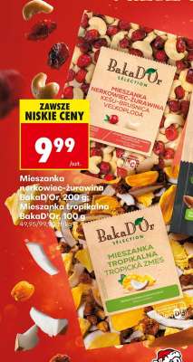 Mieszanka nerkowiec-żurawina BakaD'Or, 200 g; Mieszanka tropikalna BakaD'Or, 100 g