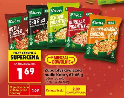 Zupa błyskawiczna nudle Knorr, 61-65 g