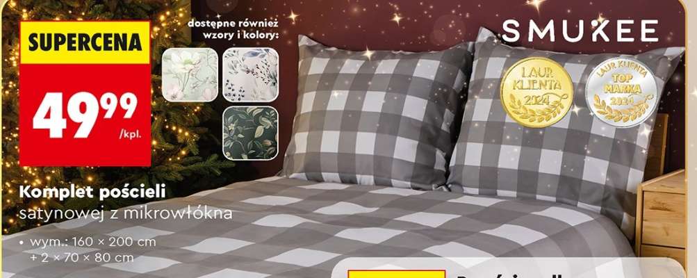 Komplet pościeli satynowej z mikrowłókna