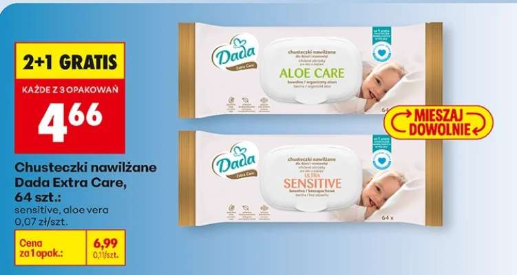 Chusteczki nawilżane Dada Extra Care 64 szt
