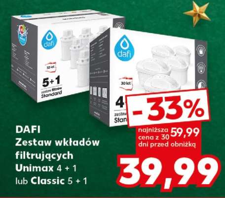 DAFI Zestaw wkładów filtrujących Unimax 4 + 1 lub Classic 5 + 1