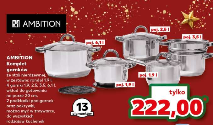 AMBITIO Komplet garnków