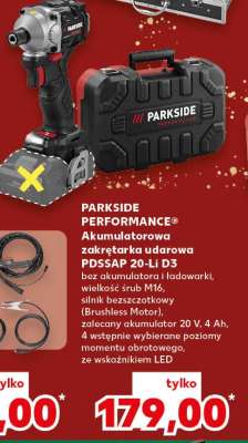 PARKSIDE PERFORMANCE® Akumulatorowa zakrętarka udarowa PDSAP 20-Li D3