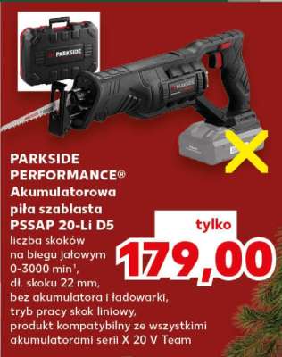 PARKSIDE PERFORMANCE® Akumulatorowa piła szablasta PSSAP 20-Li D5